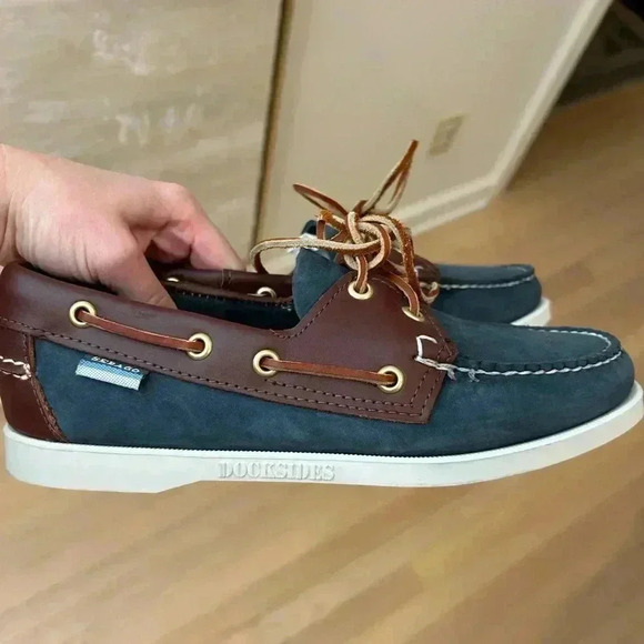 Sebago Docksides Women NEW Spinnaker 2-Eye Slip On Suede Boat Shoes Loafers 7.5 - Picture 6 of 9